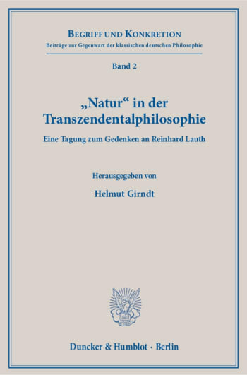 Cover: »Natur« in der Transzendentalphilosophie