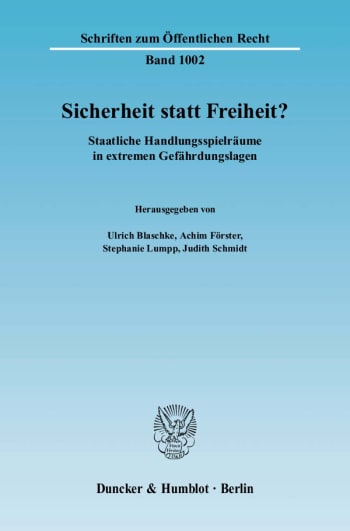 Cover: Sicherheit statt Freiheit?