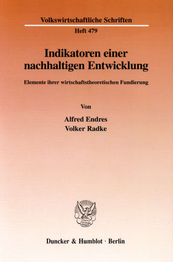 Cover: Indikatoren einer nachhaltigen Entwicklung