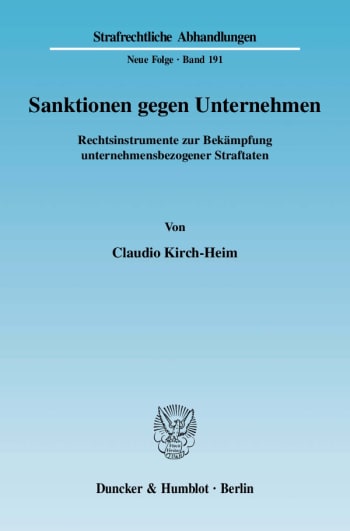 Cover: Sanktionen gegen Unternehmen