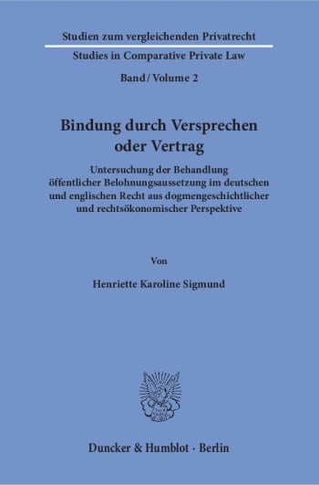 Cover: Bindung durch Versprechen oder Vertrag