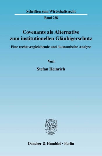 Cover: Covenants als Alternative zum institutionellen Gläubigerschutz