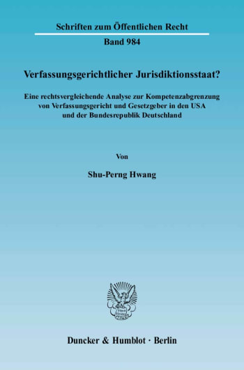 Cover: Verfassungsgerichtlicher Jurisdiktionsstaat?