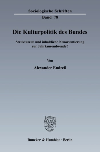 Cover: Die Kulturpolitik des Bundes