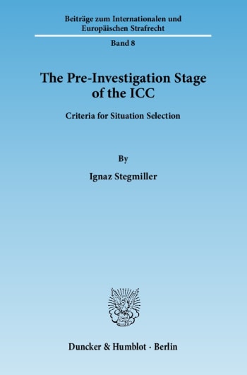 Cover: The Pre-Investigation Stage of the ICC