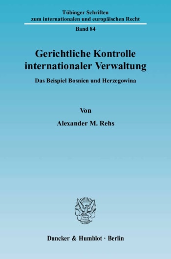 Cover: Gerichtliche Kontrolle internationaler Verwaltung