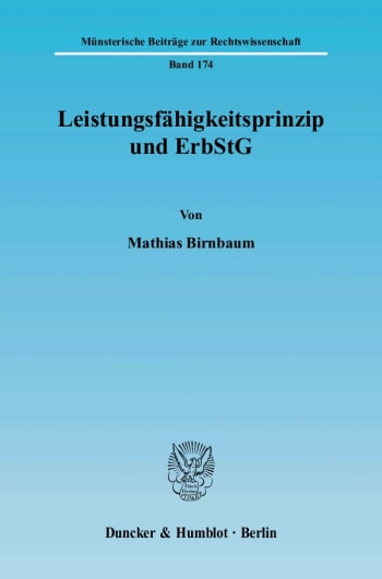 Cover: Leistungsfähigkeitsprinzip und ErbStG