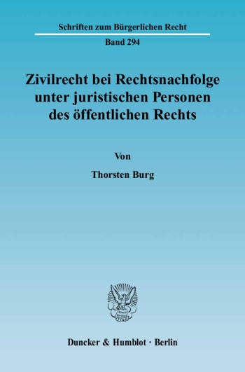 Cover: Zivilrecht bei Rechtsnachfolge unter juristischen Personen des öffentlichen Rechts