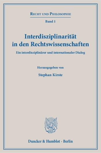 Cover: Interdisziplinarität in den Rechtswissenschaften