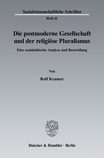 Cover: Die postmoderne Gesellschaft und der religiöse Pluralismus