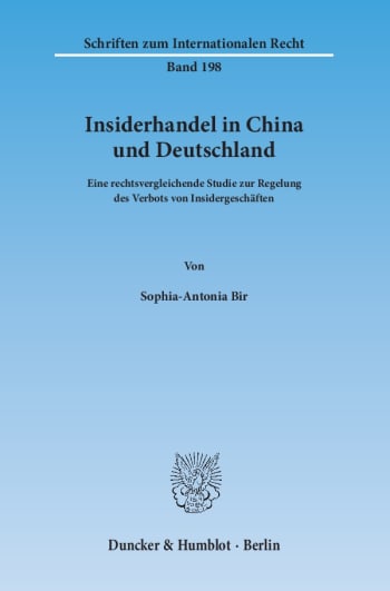 Cover: Insiderhandel in China und Deutschland