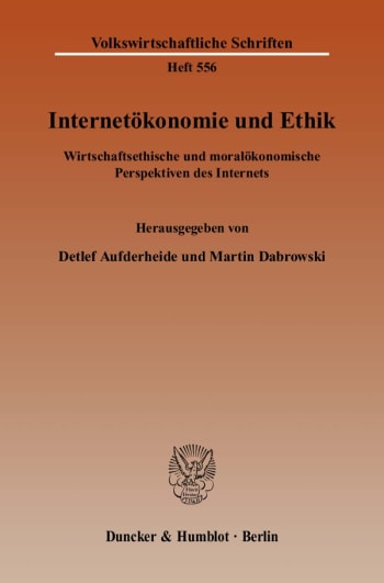 Cover: Internetökonomie und Ethik