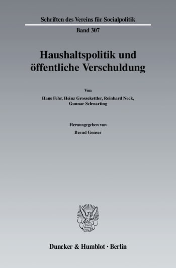 Cover: Haushaltspolitik und öffentliche Verschuldung