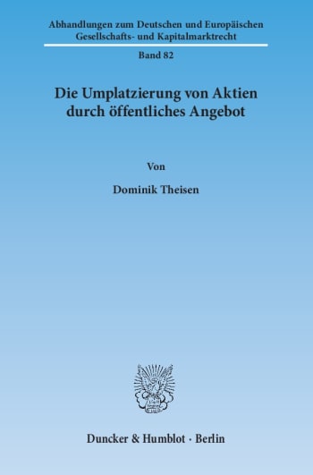 Cover: Die Umplatzierung von Aktien durch öffentliches Angebot