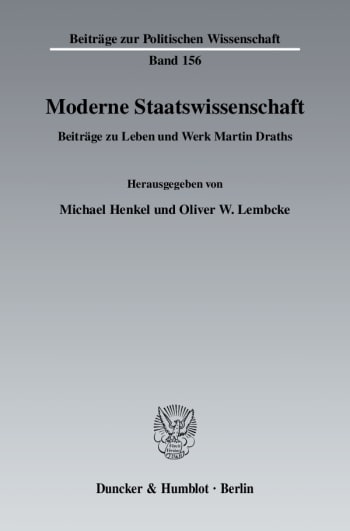 Cover: Moderne Staatswissenschaft