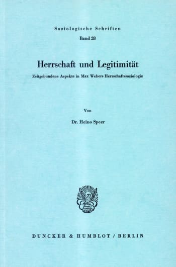 Cover: Herrschaft und Legitimität