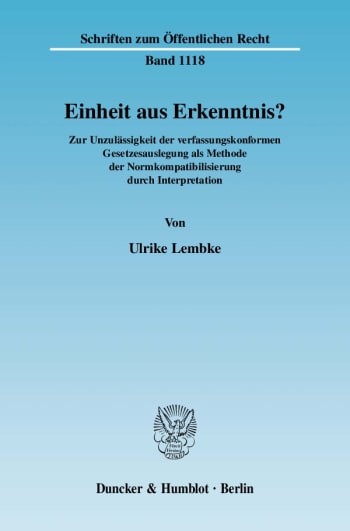 Cover: Einheit aus Erkenntnis?