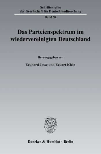 Cover: Das Parteienspektrum im wiedervereinigten Deutschland