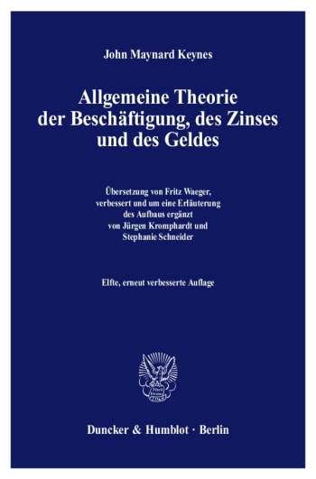 Cover: Allgemeine Theorie der Beschäftigung, des Zinses und des Geldes