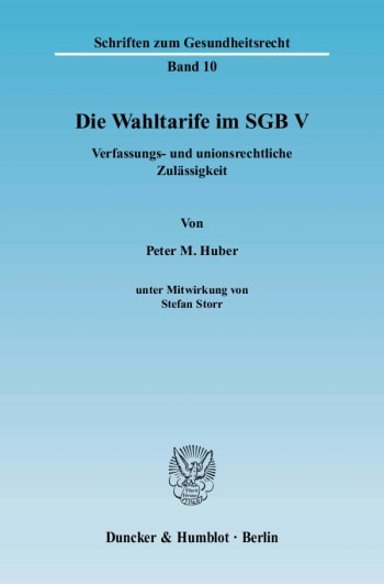 Cover: Die Wahltarife im SGB V