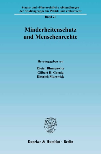 Cover: Minderheitenschutz und Menschenrechte