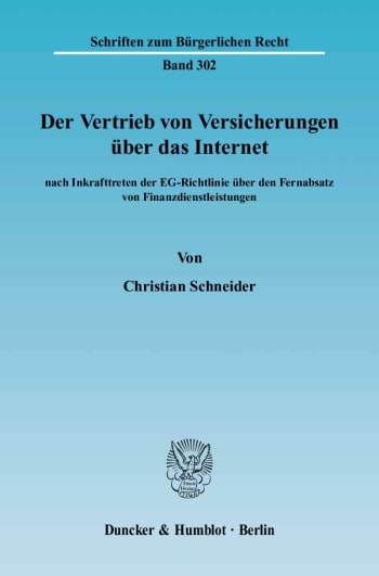 Cover: Der Vertrieb von Versicherungen über das Internet