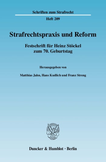 Cover: Strafrechtspraxis und Reform