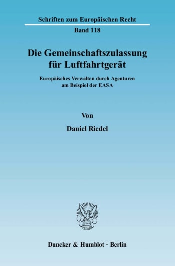 Cover: Die Gemeinschaftszulassung für Luftfahrtgerät