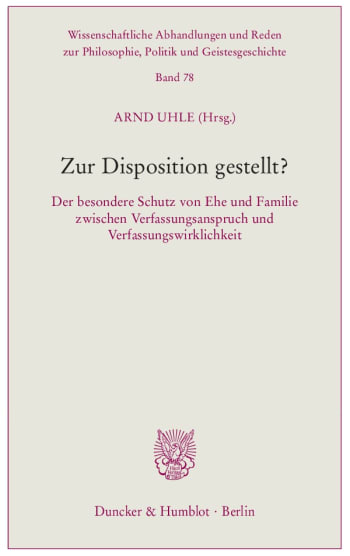 Cover: Zur Disposition gestellt?