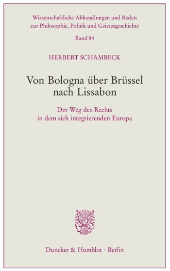 Cover: Von Bologna über Brüssel nach Lissabon