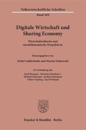 Cover: Digitale Wirtschaft und Sharing Economy