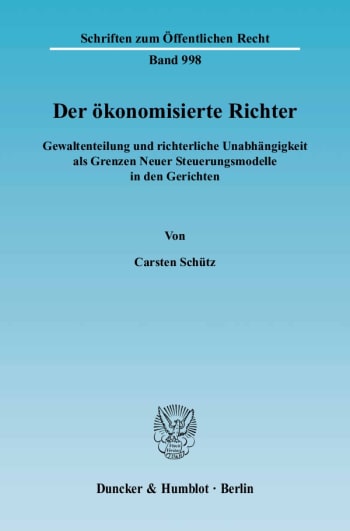 Cover: Der ökonomisierte Richter