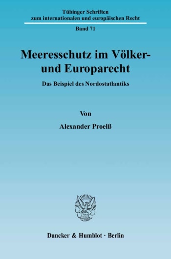 Cover: Meeresschutz im Völker- und Europarecht