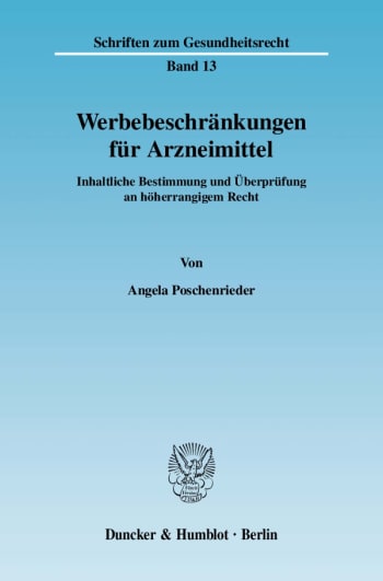 Cover: Werbebeschränkungen für Arzneimittel