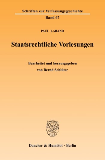 Cover: Staatsrechtliche Vorlesungen