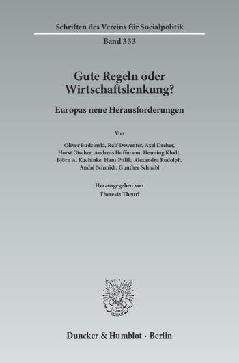 Cover: Gute Regeln oder Wirtschaftslenkung?