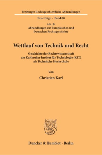 Cover: Wettlauf von Technik und Recht