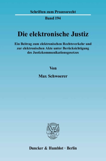 Cover: Die elektronische Justiz