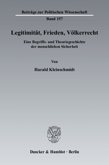 Cover: Legitimität, Frieden, Völkerrecht