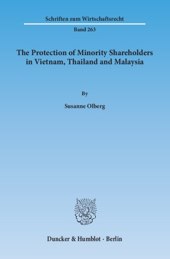 Cover: The Protection of Minority Shareholders in Vietnam, Thailand and Malaysia