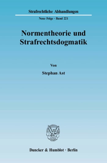 Cover: Normentheorie und Strafrechtsdogmatik