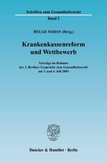 Cover: Krankenkassenreform und Wettbewerb