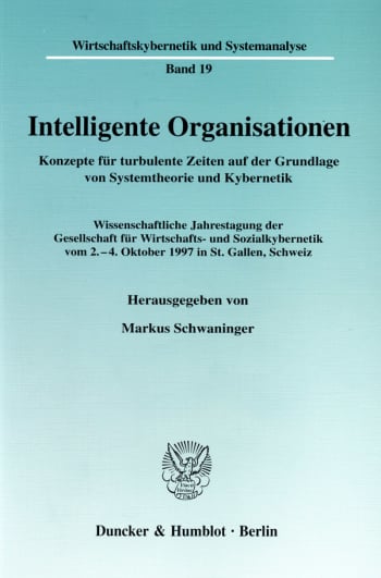 Cover: Intelligente Organisationen