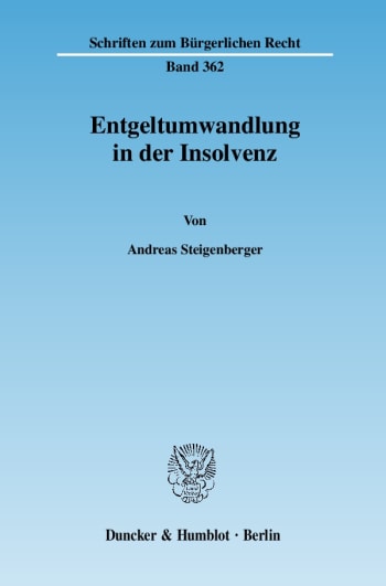 Cover: Entgeltumwandlung in der Insolvenz