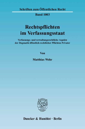 Cover: Rechtspflichten im Verfassungsstaat