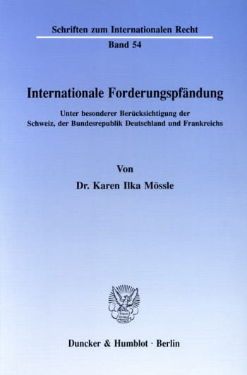 Cover: Internationale Forderungspfändung