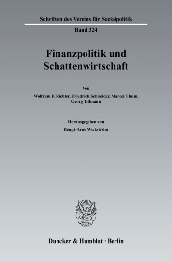 Cover: Finanzpolitik und Schattenwirtschaft