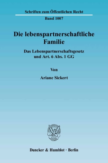 Cover: Die lebenspartnerschaftliche Familie