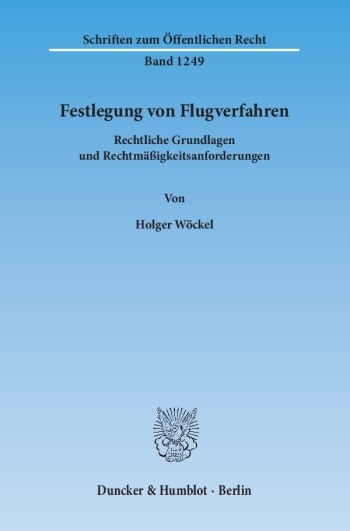 Cover: Festlegung von Flugverfahren