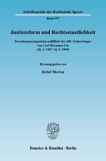 Cover: Justizreform und Rechtsstaatlichkeit